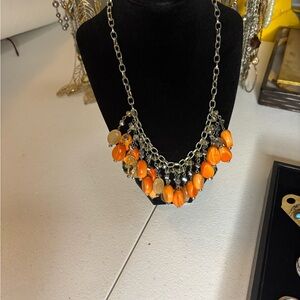 Orange Beaded Necklace
